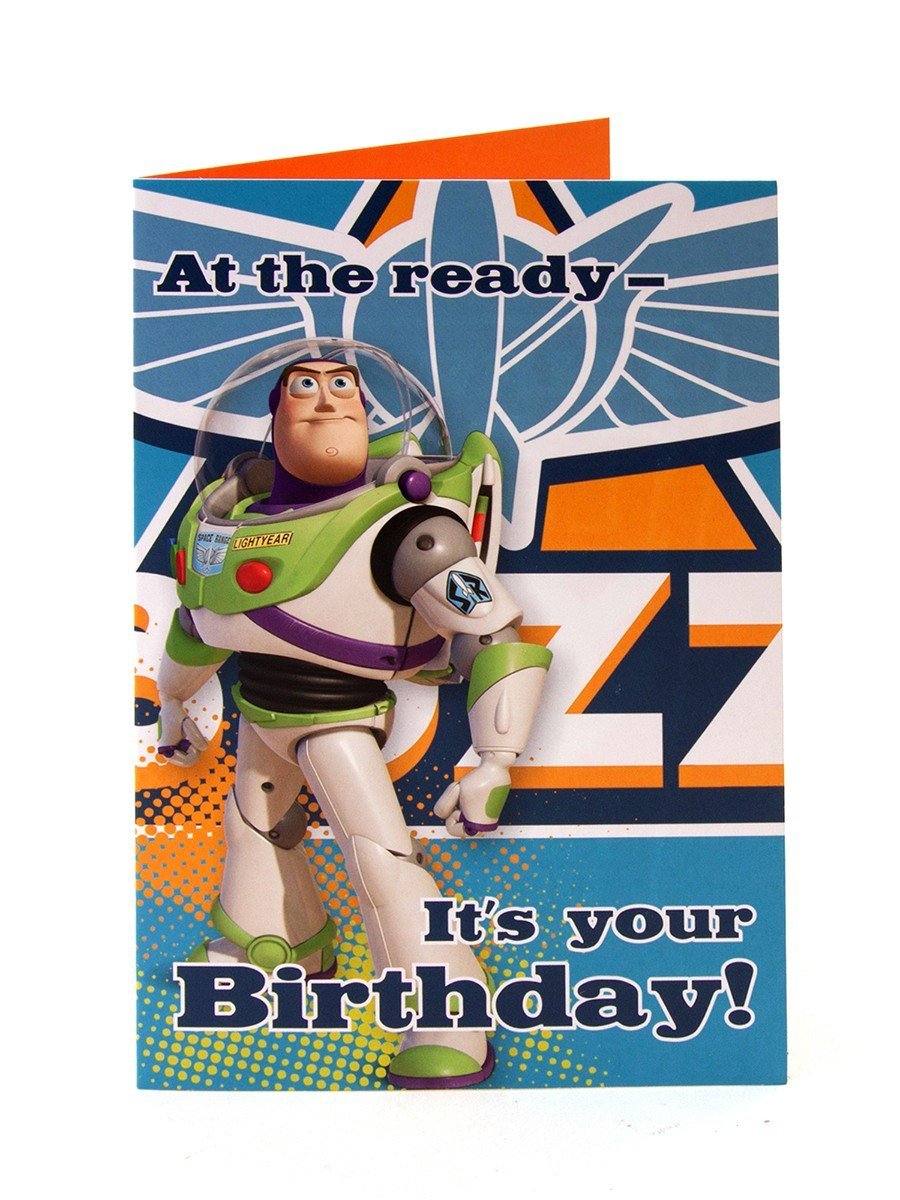 disney toy story buzz lightyear at the ready it's your birthday ! birthday card