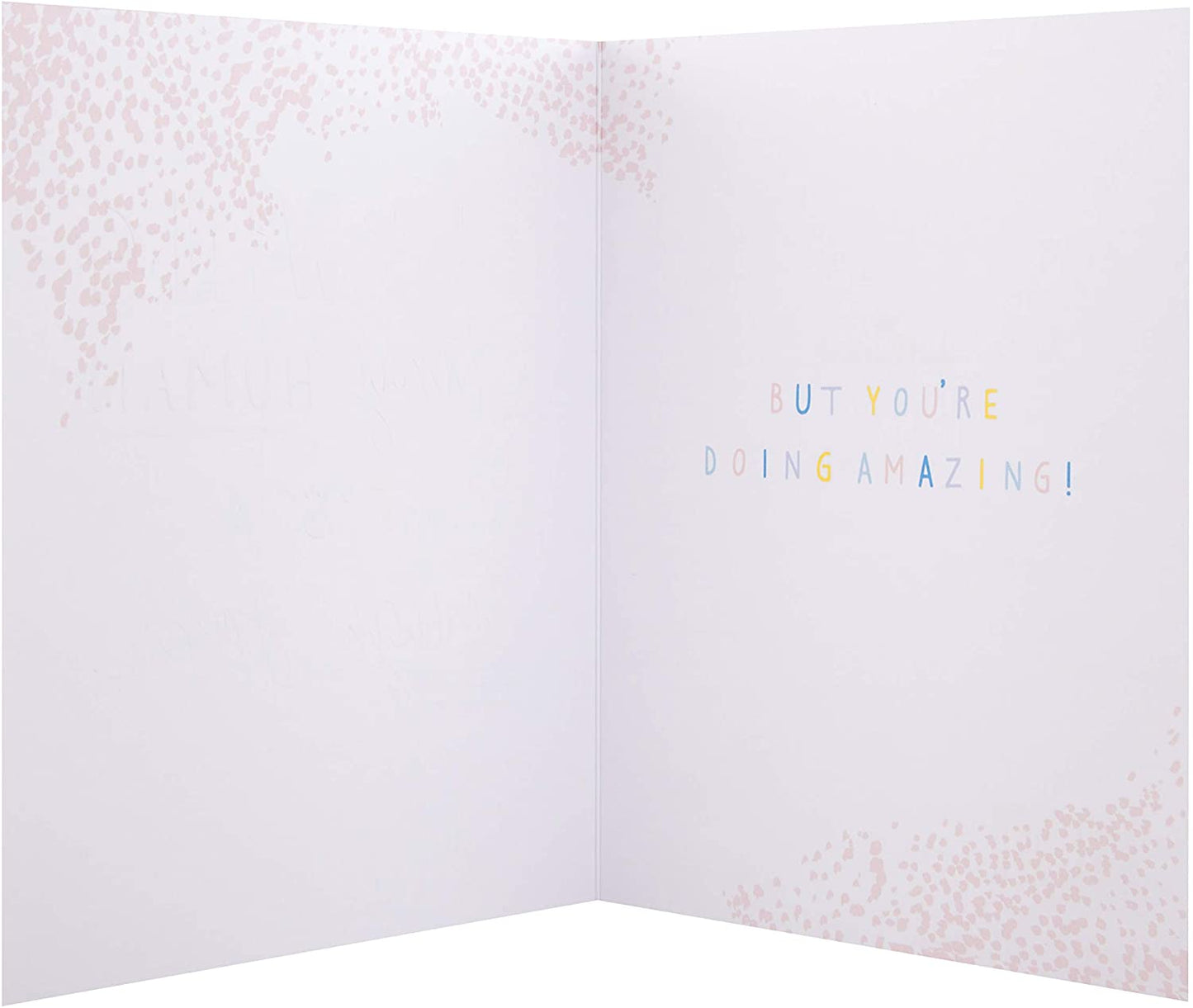 Contemporary Design with Neon Inks and Foil Details Pregnancy Support Card