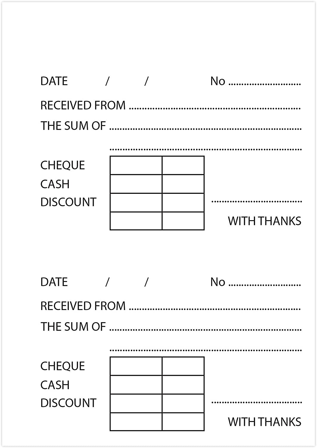 Duplicate Receipt Book 4"x5.25"