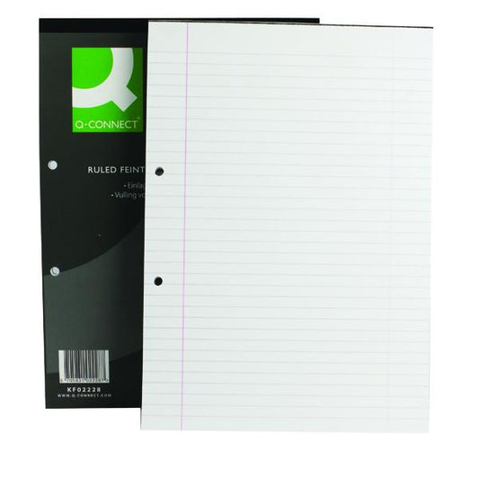 Pack of 10 160 Pages A4 Feint Ruled Margin Headbound Refill Pads