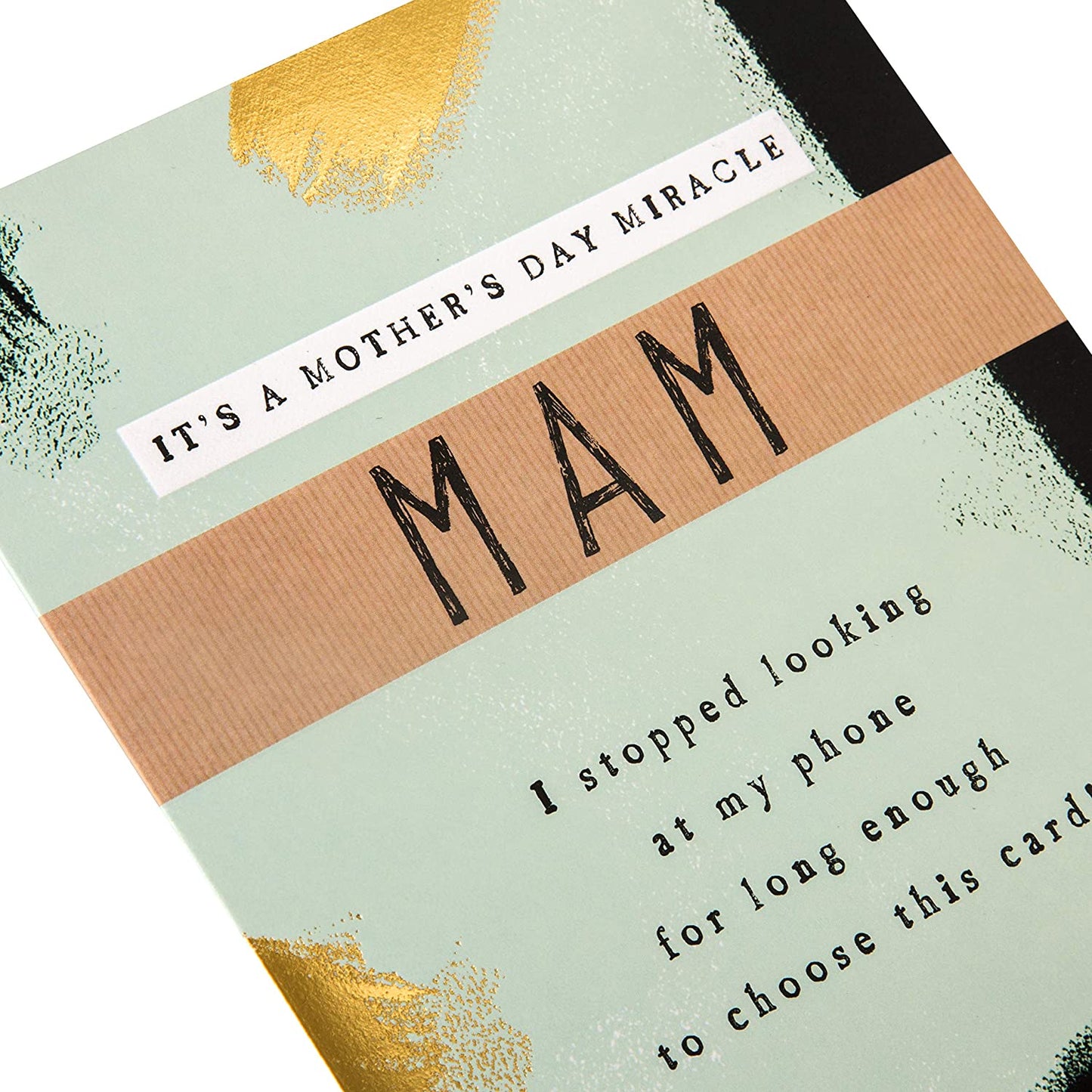 Mam Mother's Day Card Embossed Contemporary Design