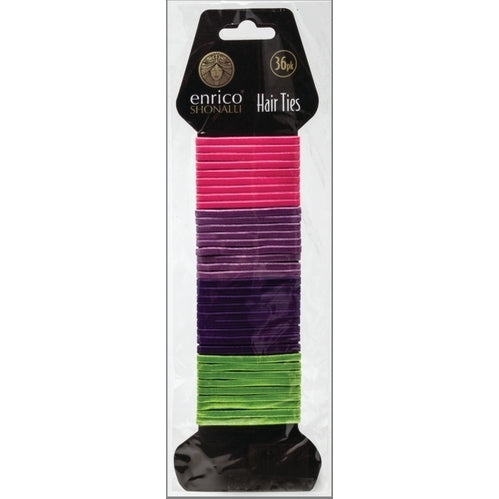 Pack of 36 Multicoloured Enrico Shonalli Shiny Hair Ties