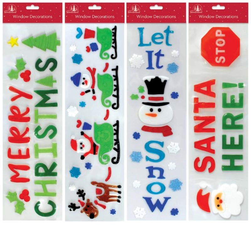 Christmas Window Gels Strip Decorations