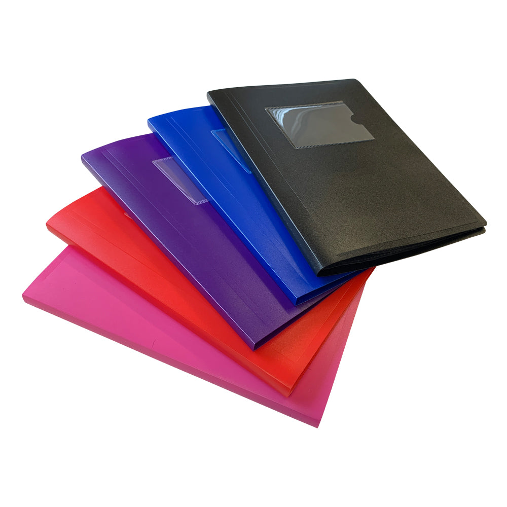 A5 Blue Flexible Cover 10 Pocket Display Book