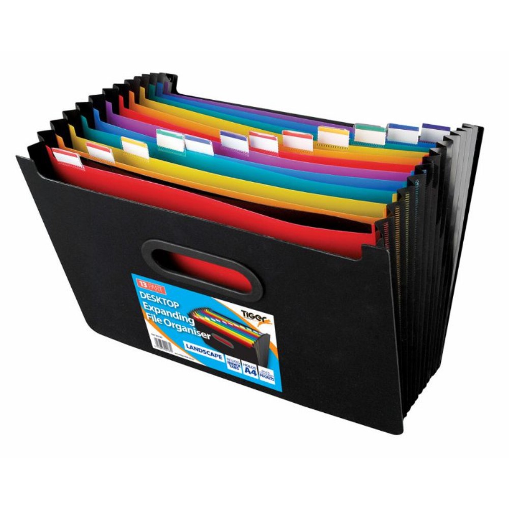 13 Multi Coloured Landscape Part Desk Top Organisers