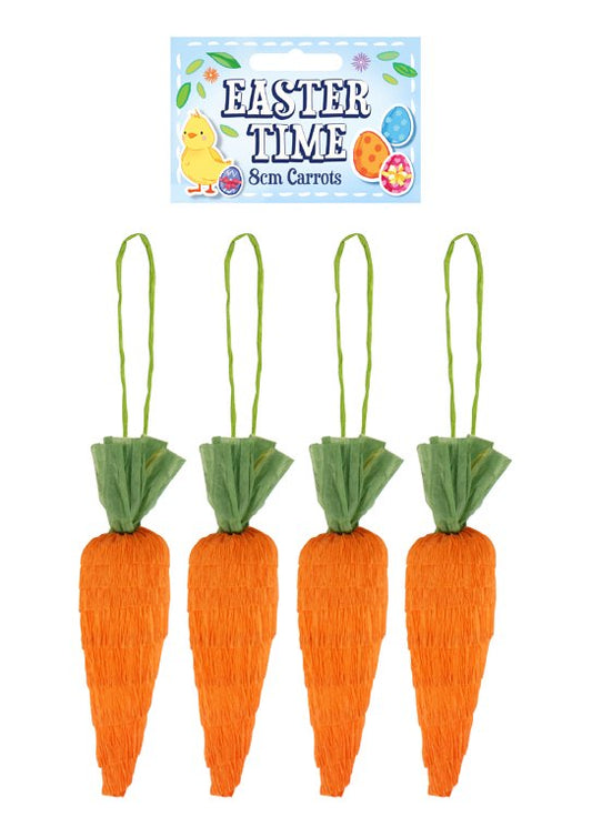 Pack of 4 8cm Easter Carrots