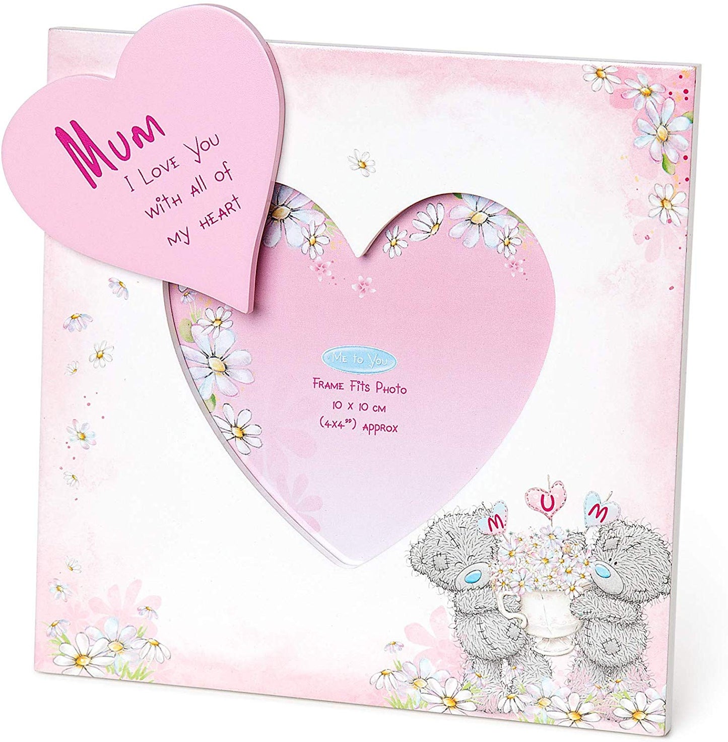 Me To You Mum Tatty Teddy Love Heart Photo Frame 4" x 4"