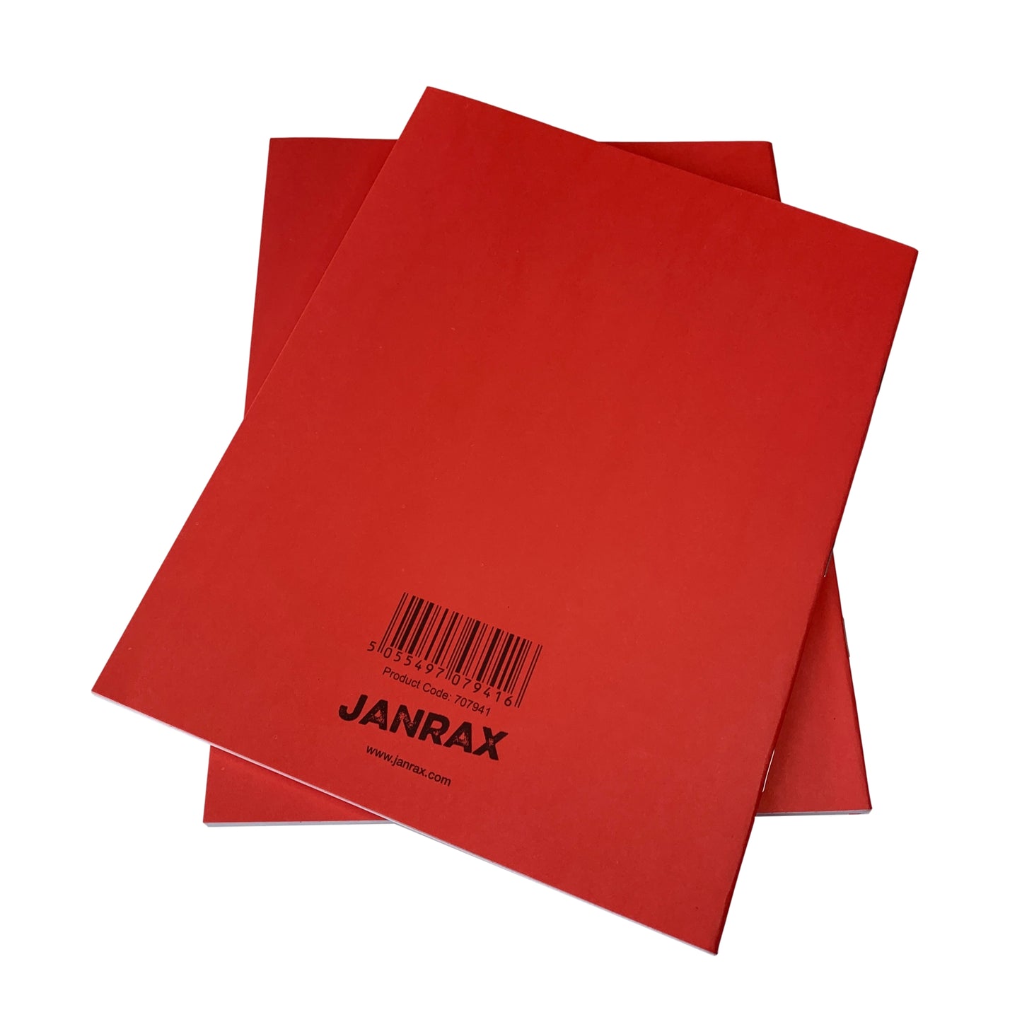 Pack of 50 Janrax 9x7" Red 80 Pages Feint and Ruled Exercise Books