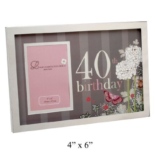 Laura Darrington Nouveau Delights Frame 4"x6" - 40th Birthday