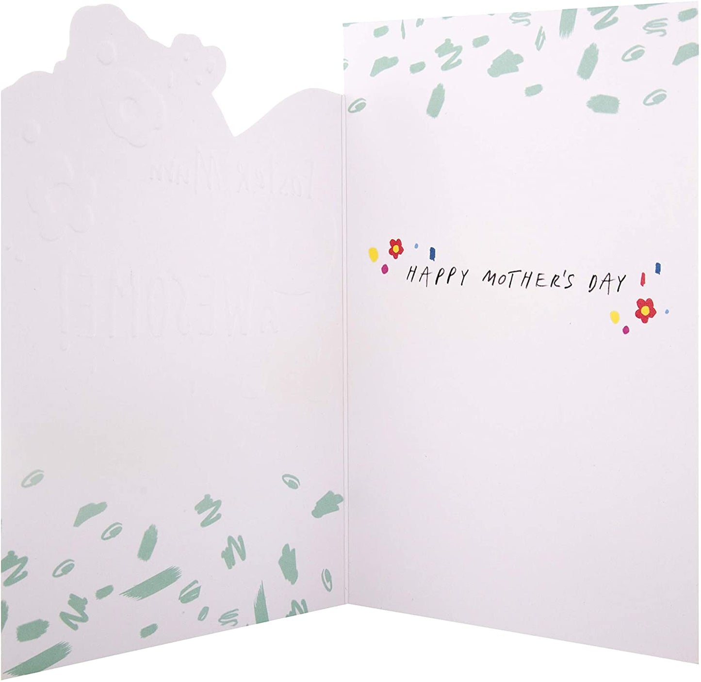 Mother's Day Card for Foster Mum Embossed Text Design