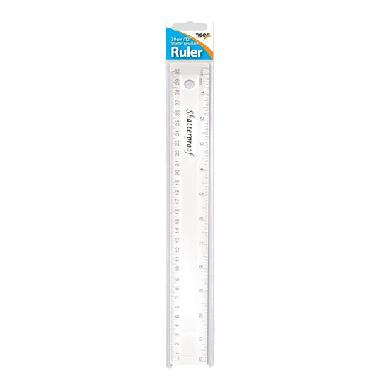 30cm Shatter Resistant Clear Ruler