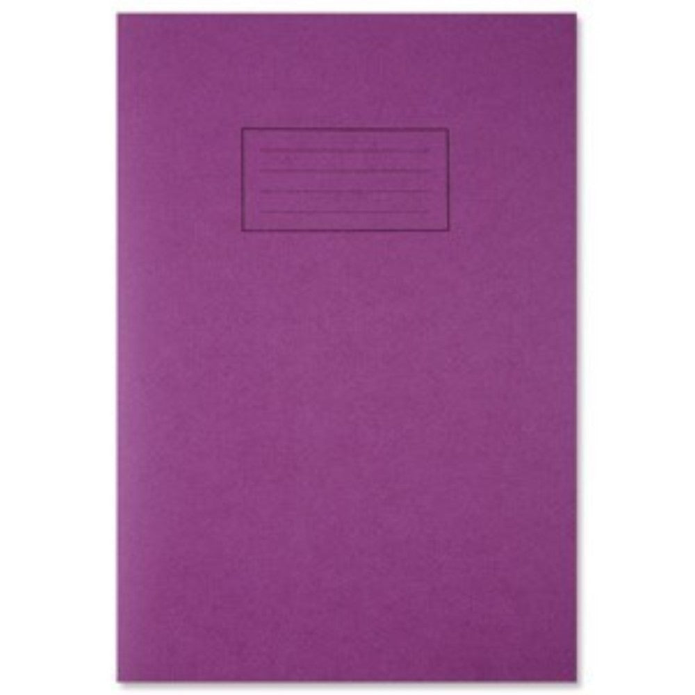 Silvine A4 Purple Exercise Book - Lined with Margin