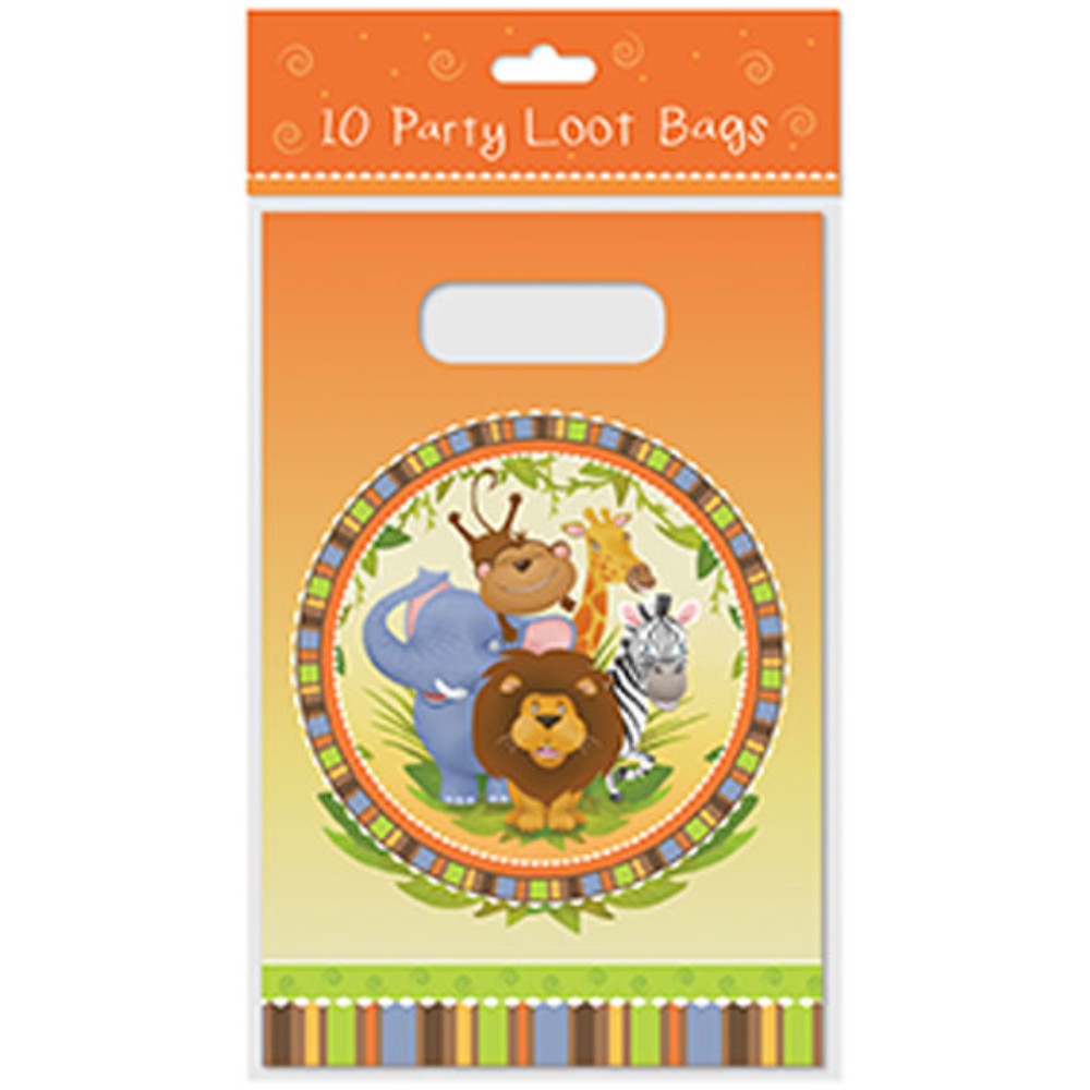 Pack of 10 Loot Bags Jungle Design