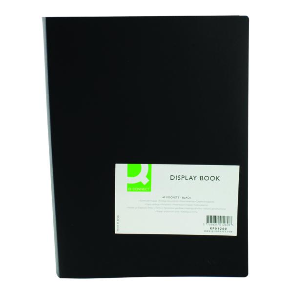 Q-Connect Polypropylene Display Book 40 Pocket Black KF01260