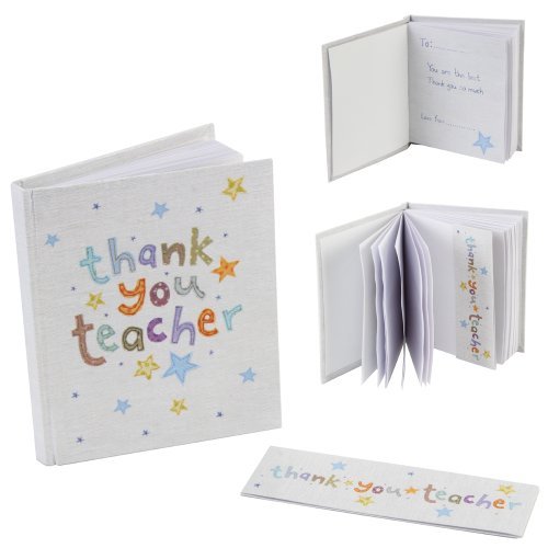 Blue Eyed Sun Vintage Thank You Teacher Notebook & Magnetic Bookmark