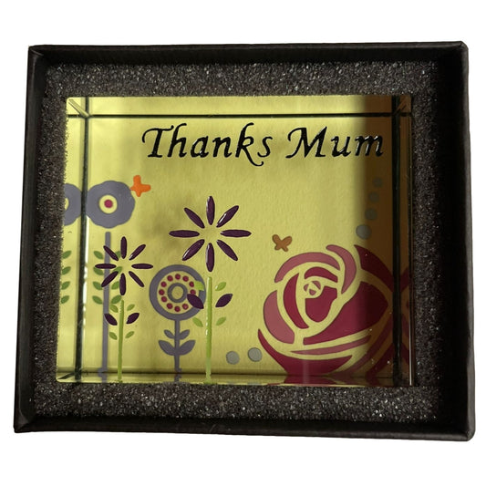 Thanks Mum Floral Design Plaque