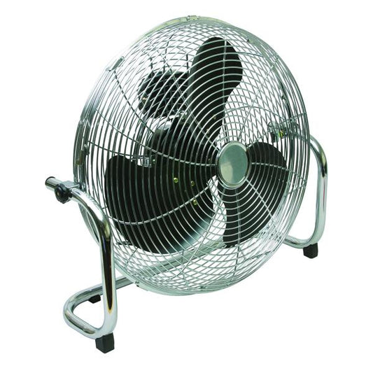 High Velocity 450mm/18in Floor Standing 3-Speed Fan Chrome