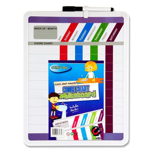 Chore Whiteboard Chart with Marker by Clever Kidz