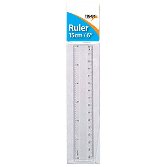 6in/15cm Clear Ruler in Wallet