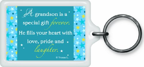 World's Best Grandson Sentimental Keyring - Birthday Christmas Gift