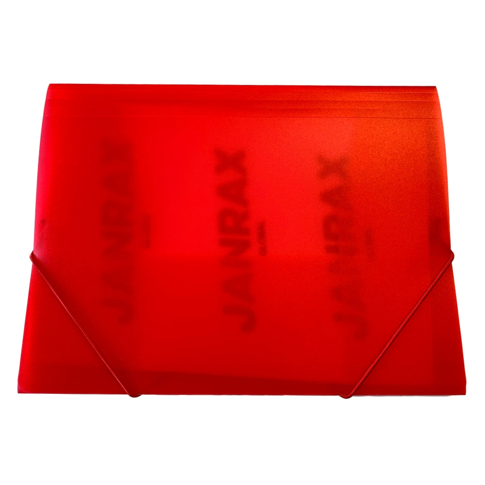 Janrax A4 Clearview Red 3 Flap Folder with Elasticated Closure