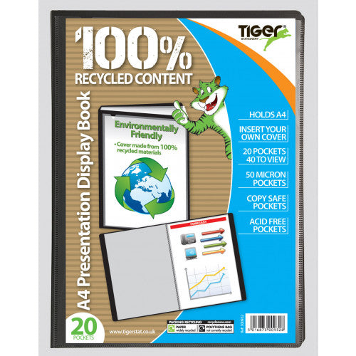 Tiger A4 20 Pocket Presentation Display Book