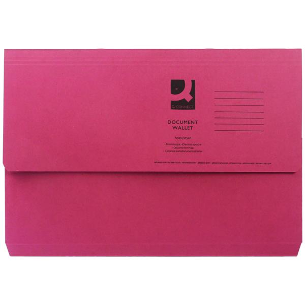 Pack of 50 Foolscap Red Document Wallets