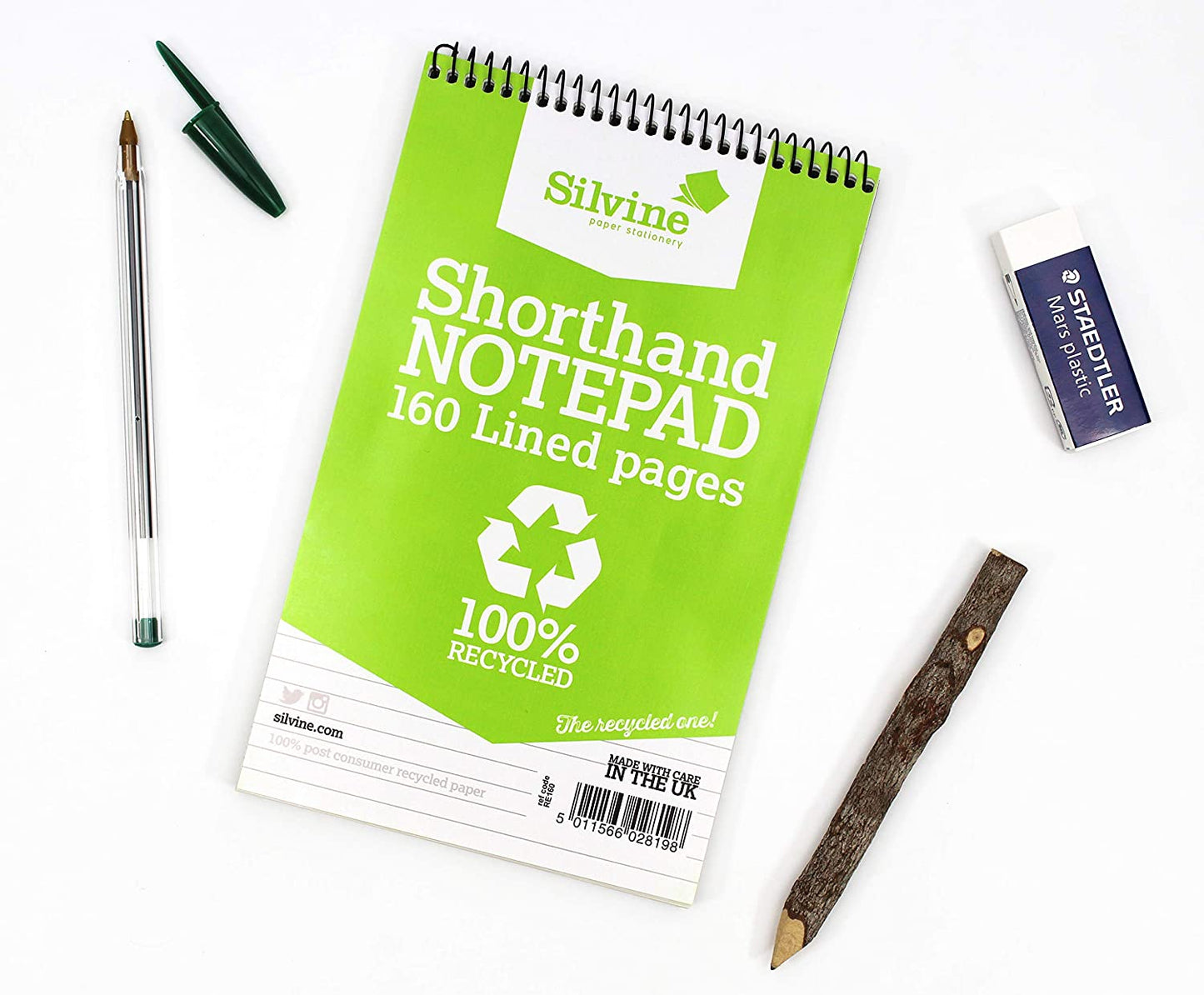 Silvine Shorthand Notebooks 160 Lined Pages 100% Recycled