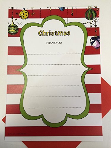 Pack of 20 Christmas Bells Thank You Sheets