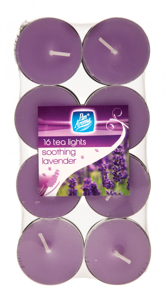 Pack of 16 Soothing Lavender Tea Lights