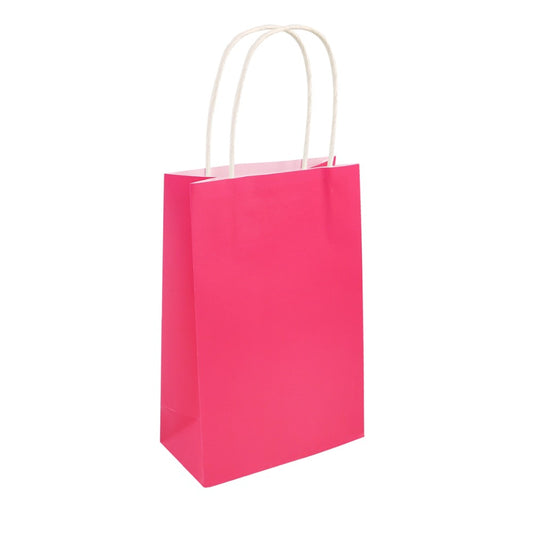 Hot Pink Paper Party Bag with Handles