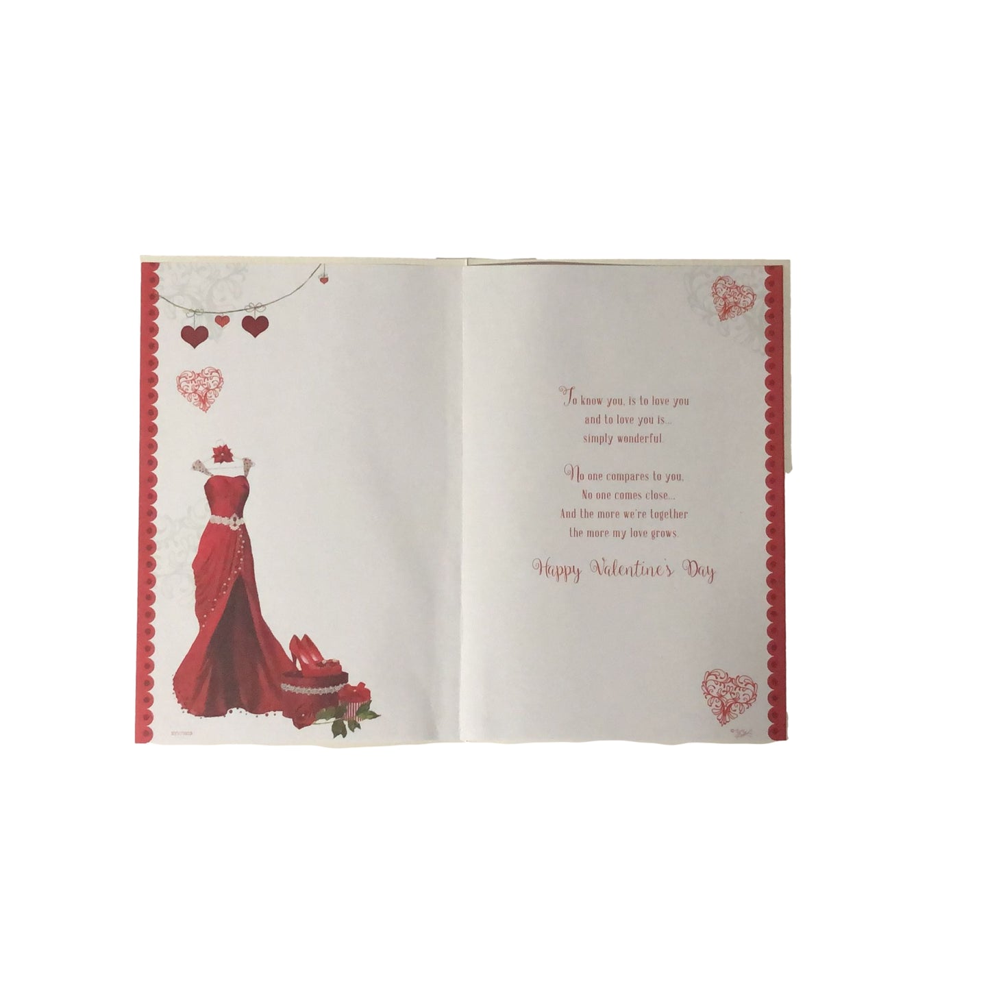 Wife Beautiful Red Dress Design Valentine's Day Card