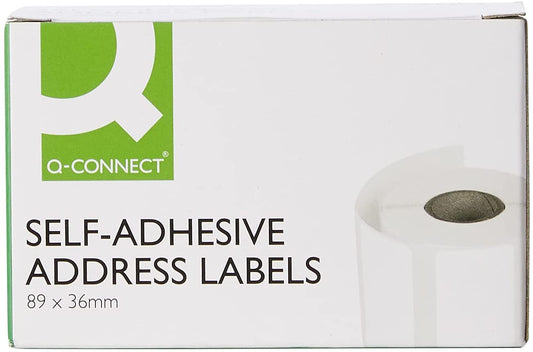 Roll of 250 Address Labels Self Adhesive 89x36mm White