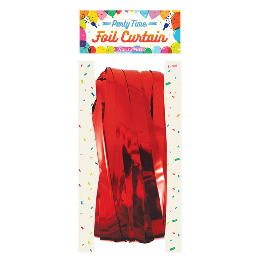 Curtain Door Foil Red 1.2Cm Cut 92 X 244Cm