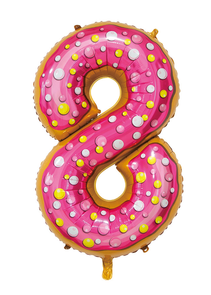 Giant Foil Young Editions Doughnut Theme Design 8 Number Balloon