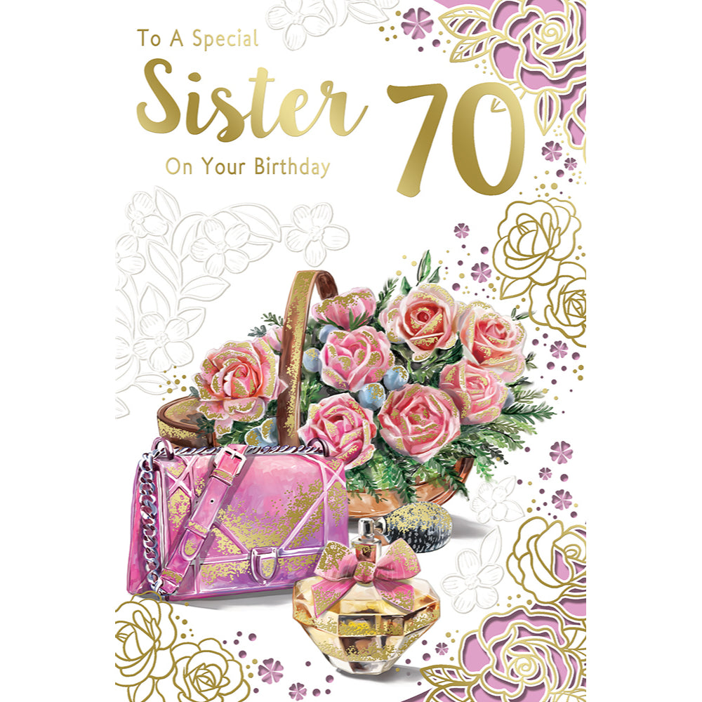 To a Special Sister On Your 70th Birthday Celebrity Style Greeting Card