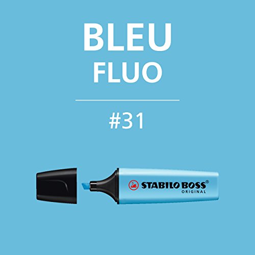 Stabilo Boss Original Blue Highlighter (Pack of 10)