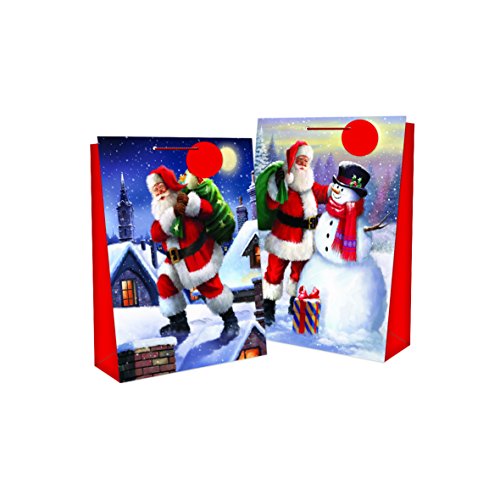 Medium Christmas Santa Design Gift Bag