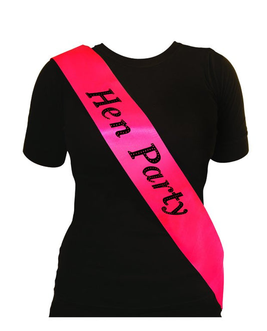 Sash Hen Party Hot Pink