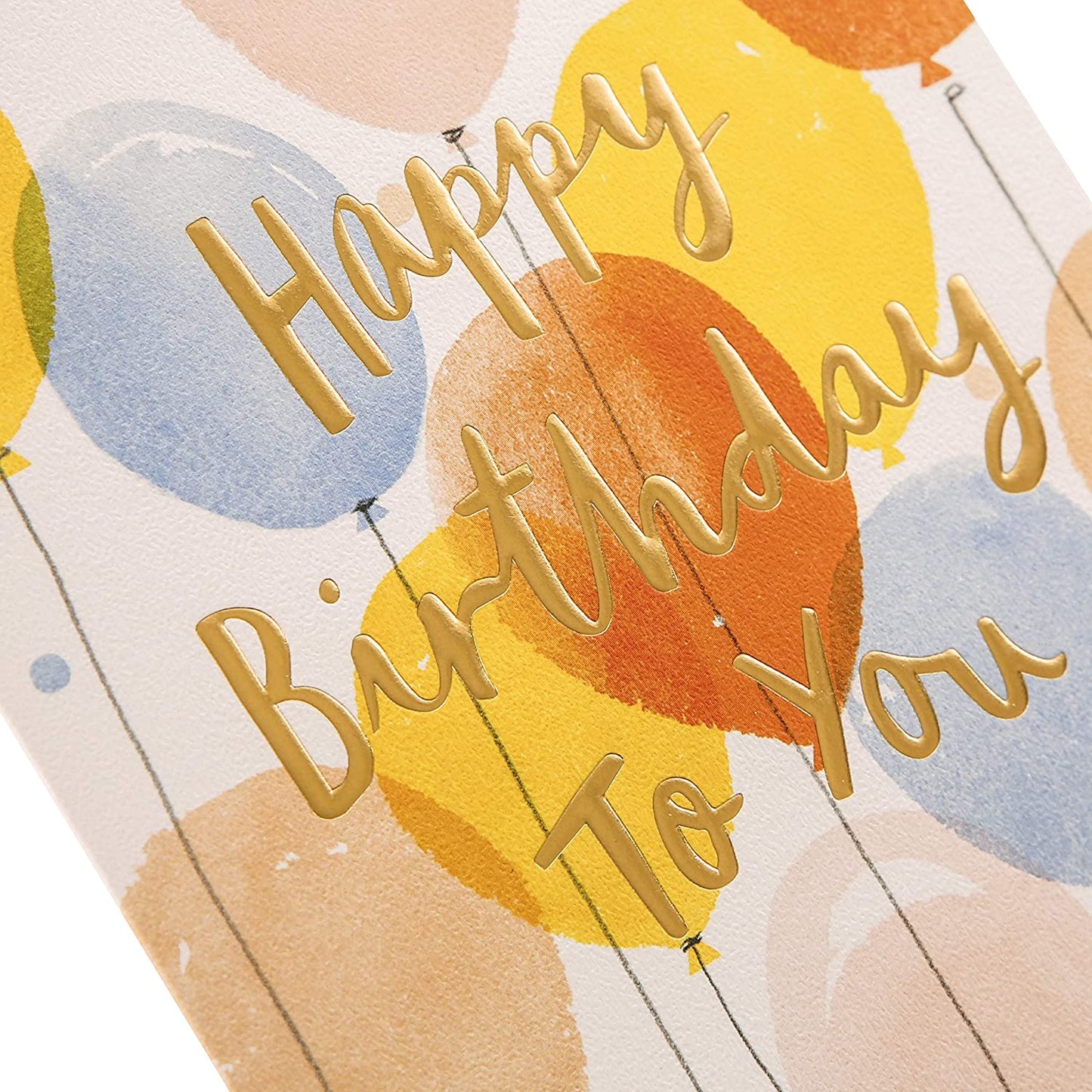 Embossed Text Design Blank Birthday Card