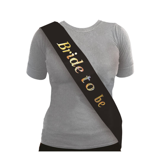 Sash Bride To Be Black