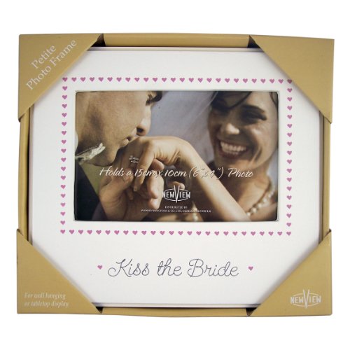 New View Petite MDF Photo Frame "Kiss The Bride" Wedding