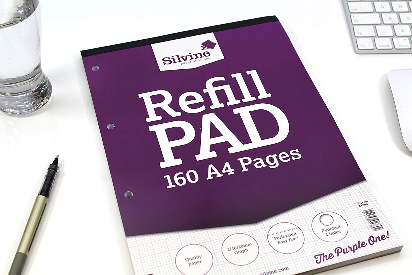 160 Page A4 Purple Refill Pad (210 x 297mm)