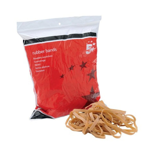 5 Star Rubber Bands No63 76x6mm 454g Bag