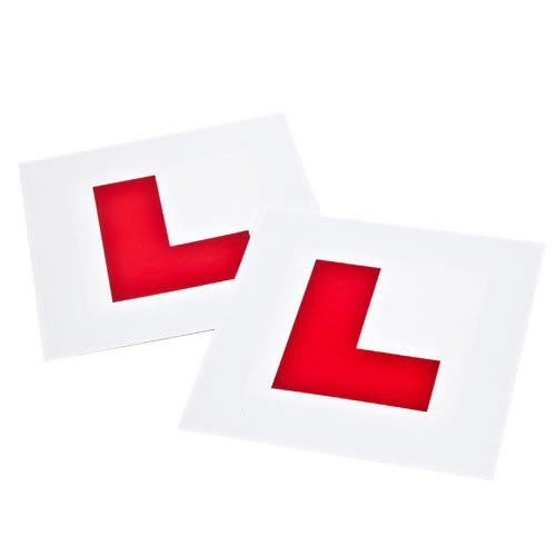 2 Magnetic Red L Learner Plates