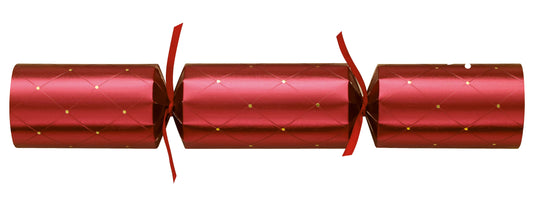 Pack of 50 12" Red & Gold Embossed Christmas Crackers