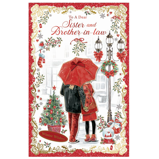 To a Dear Sister and Brother In Law Winter Wishes Christmas Card