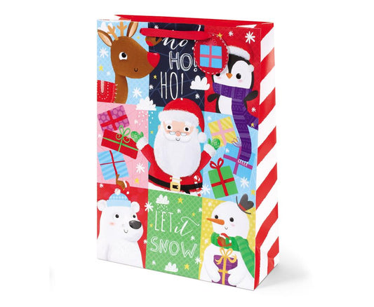 Christmas Santa And Friends Design Extra Large Gift Bag