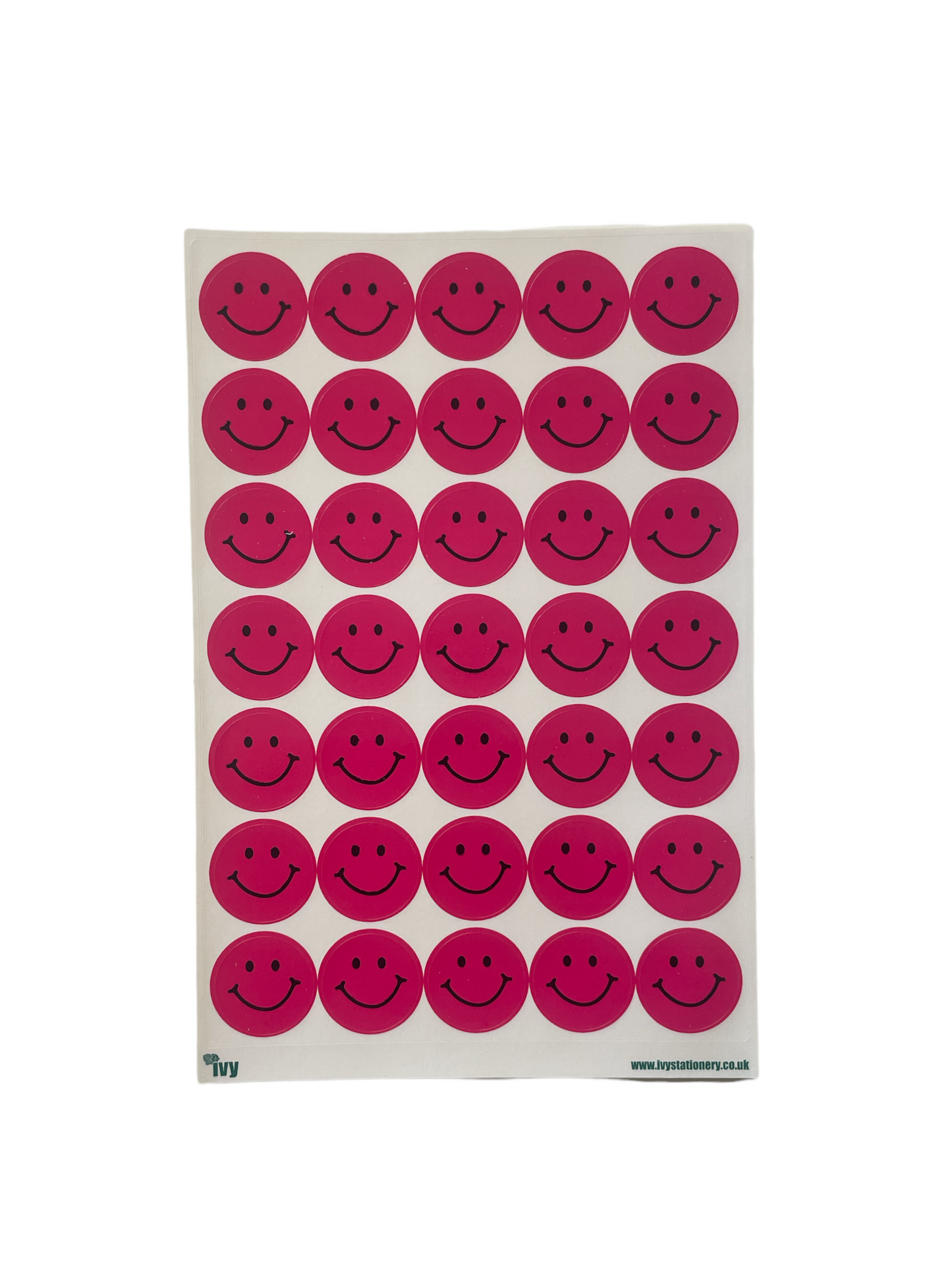 Pack of 420 24mm Pink Smiley Faces Stickers