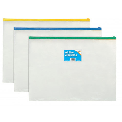 12 x A3 Zippy Bags (Assorted)